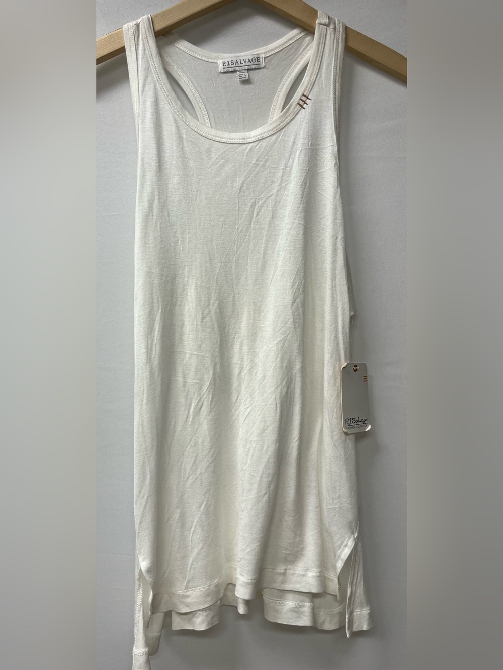 Brand New- P.J. Salvage Women’s Ivory Sleep Tank w/ embroidered detail neckline